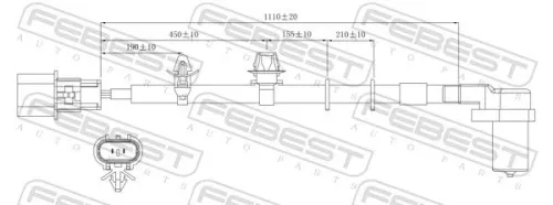 FEBEST Sensor, wheel speed (04606-002)
