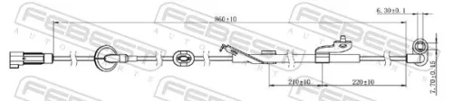 FEBEST Sensor, wheel speed (04606-003)
