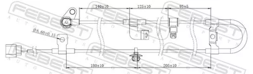 FEBEST Sensor, wheel speed (04606-011)