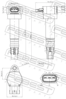 FEBEST Ignition Coil (04640-006)