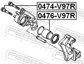 FEBEST Guide Bolt, brake caliper (0474-V97R)