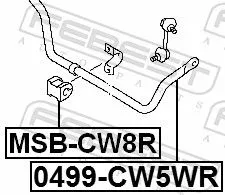 FEBEST Stabiliser Bar, suspension (0499-CW5WR)