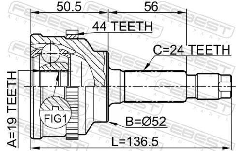 FEBEST Joint Kit, drive shaft (0510-014A44)