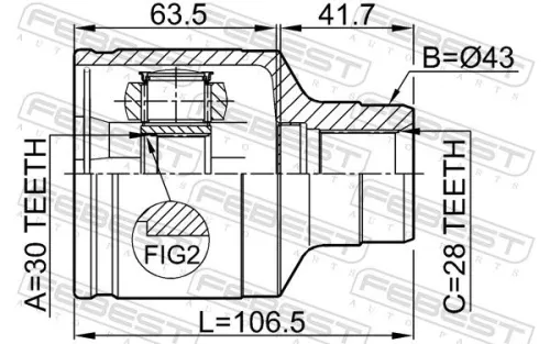 FEBEST Joint Kit, drive shaft (0511-GFRH)