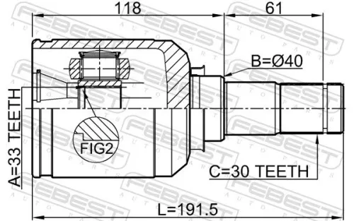 FEBEST Joint Kit, drive shaft (0511-MPVLH)