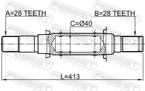 FEBEST Drive Shaft (0512-CWMT)