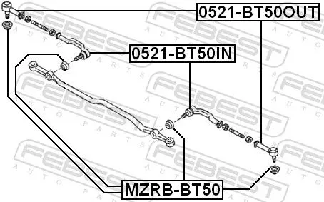 FEBEST Tie Rod End (0521-BT50IN)
