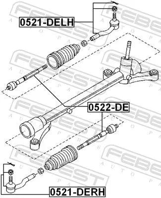 FEBEST Tie Rod End (0521-DERH)