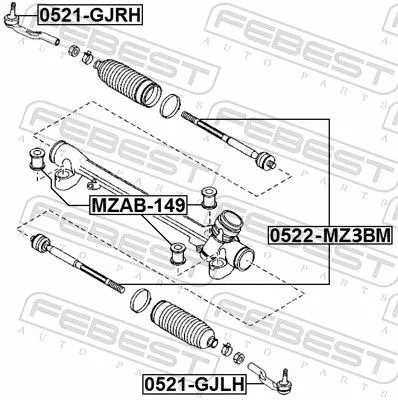 FEBEST Tie Rod End (0521-GJLH)