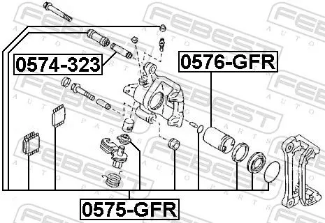 FEBEST Guide Bolt, brake caliper (0574-323)