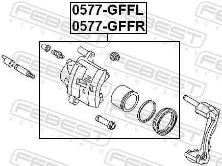 FEBEST Brake Caliper (0577-GFFR)
