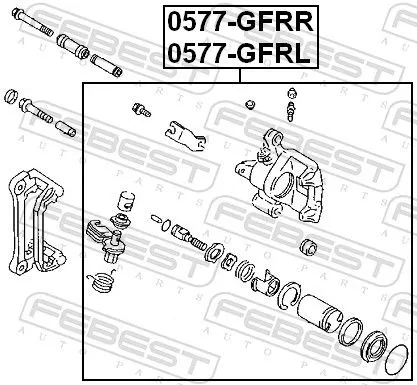 FEBEST Brake Caliper (0577-GFRL)