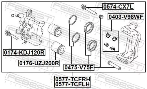 FEBEST Brake Caliper (0577-TCFLH)