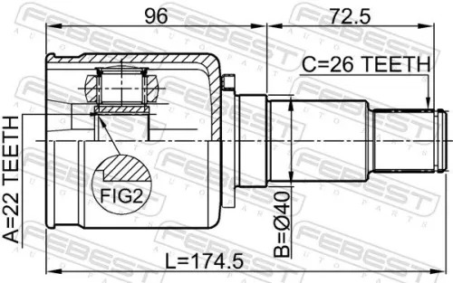 FEBEST Joint Kit, drive shaft (0711-GVJBRH)