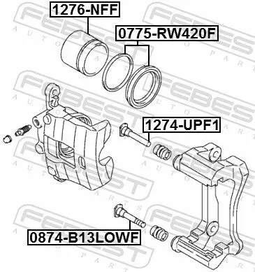 FEBEST Repair Kit, brake caliper (0775-RW420F)