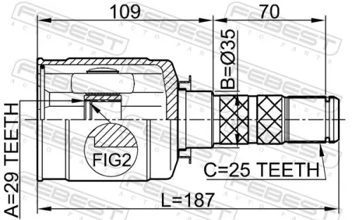 FEBEST Joint Kit, drive shaft (0811-B9)