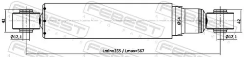FEBEST Shock Absorber (10110-001R)