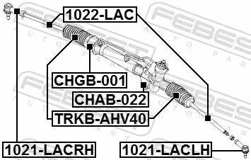FEBEST Inner Tie Rod (1022-LAC)