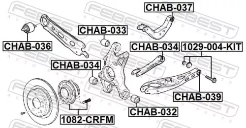 FEBEST Camber Correction Screw Set (1029-004-KIT)