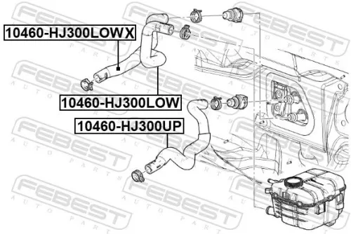 FEBEST Radiator Hose (10460-HJ300LOW)