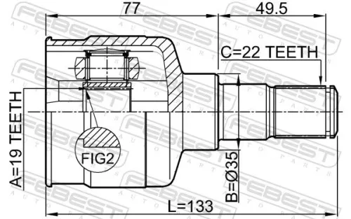 FEBEST Joint Kit, drive shaft (1111-MAT)
