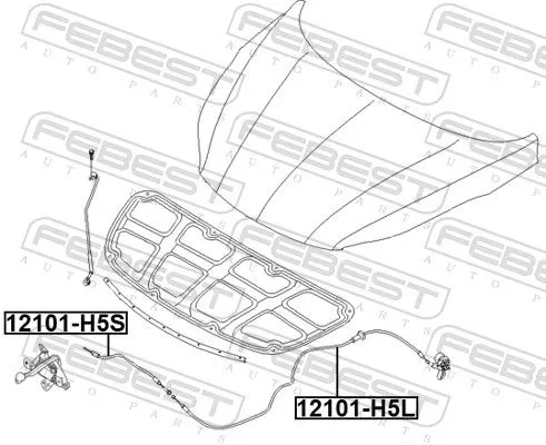 FEBEST Bonnet Cable (12101-H5L)