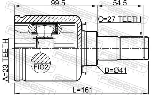 FEBEST Joint Kit, drive shaft (1211-CEED)