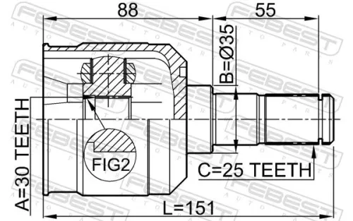 FEBEST Joint Kit, drive shaft (1211-MAT15)
