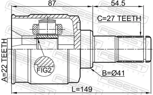 FEBEST Joint Kit, drive shaft (1211-SD11MT)