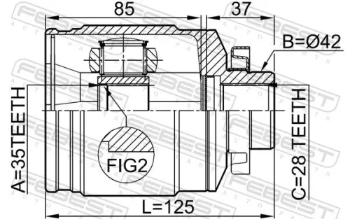 FEBEST Joint Kit, drive shaft (1211-SFCLRH)