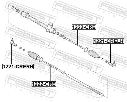 FEBEST Tie Rod End (1221-CRERH)
