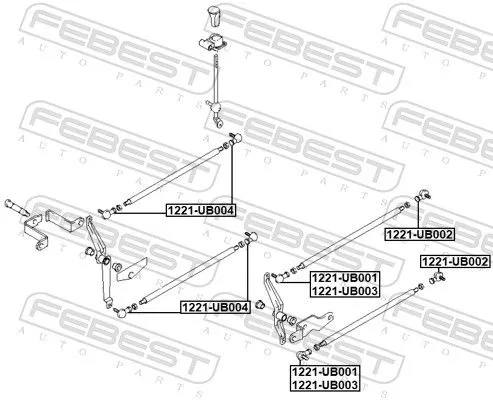 FEBEST Joint, shift rod (1221-UB004)