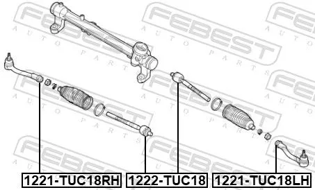 FEBEST Inner Tie Rod (1222-TUC18)