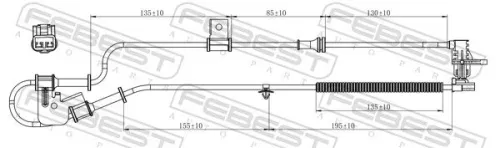 FEBEST Sensor, wheel speed (12606-001)
