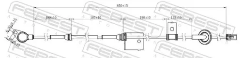 FEBEST Sensor, wheel speed (12606-009)