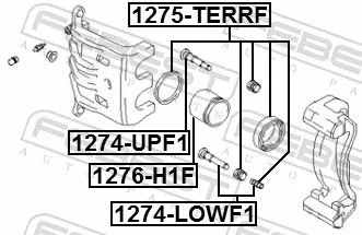 FEBEST Guide Bolt, brake caliper (1274-LOWF1)