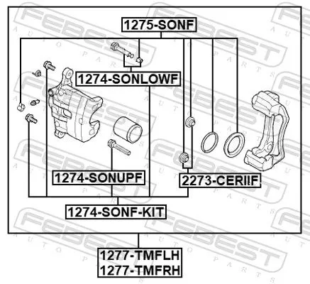 FEBEST Brake Caliper (1277-TMFRH)