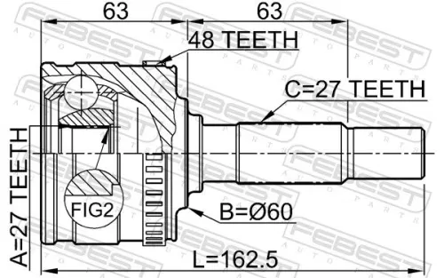 FEBEST Joint Kit, drive shaft (1610-801A48)