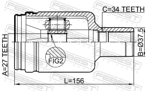 FEBEST Joint Kit, drive shaft (1611-211LH)
