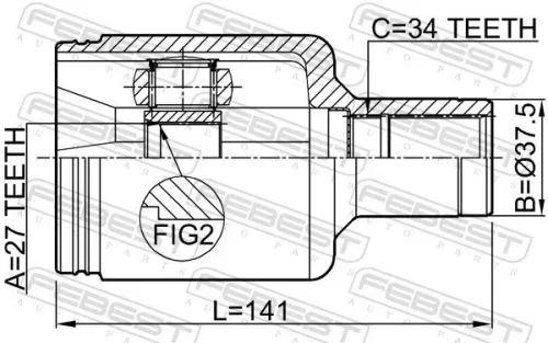 FEBEST Joint Kit, drive shaft (1611-220LH)
