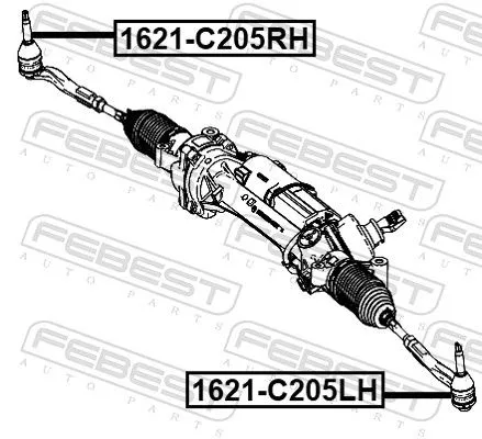 FEBEST Tie Rod End (1621-C205LH)