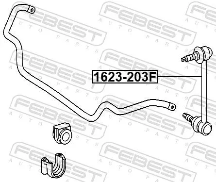 FEBEST Link/Coupling Rod, stabiliser bar (1623-203F)