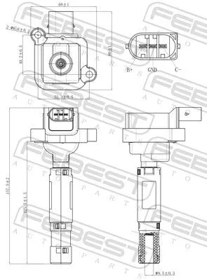 FEBEST Ignition Coil (16640-004)