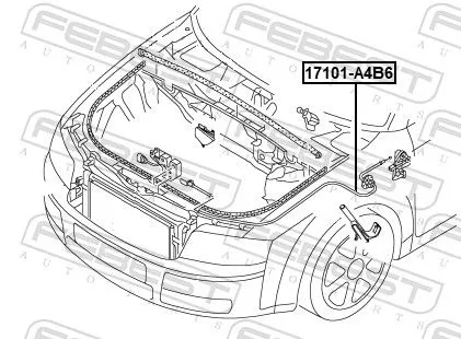 FEBEST Bonnet Cable (17101-A4B6)