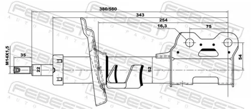 FEBEST Shock Absorber (18110-001FR)