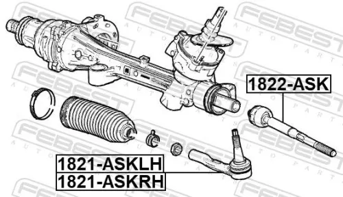 FEBEST Tie Rod End (1821-ASKRH)