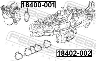 FEBEST Gasket, throttle body (18400-001)