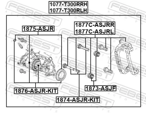 FEBEST Repair Kit, brake caliper (1876-ASJR-KIT)