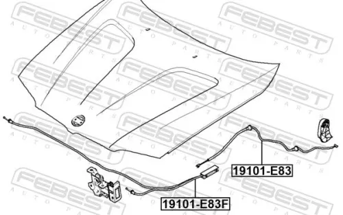 FEBEST Bonnet Cable (19101-E83)