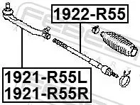 FEBEST Tie Rod End (1921-R55L)